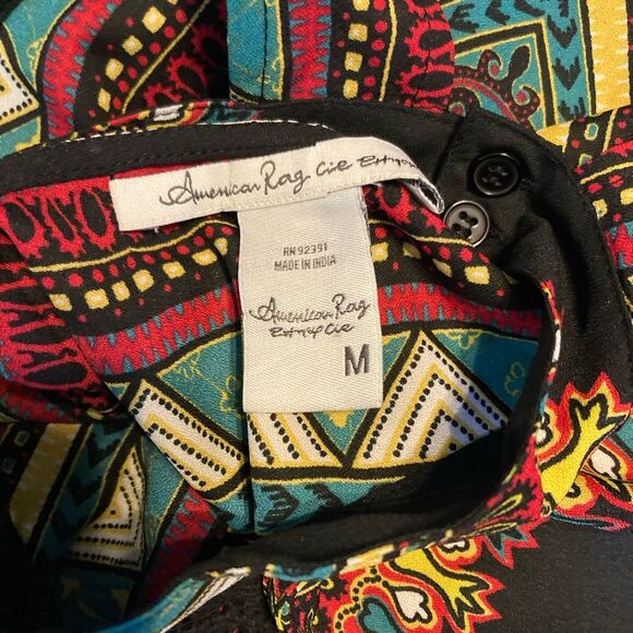 American Rag Black Colorful Halter Dress - Picture 2 of 5